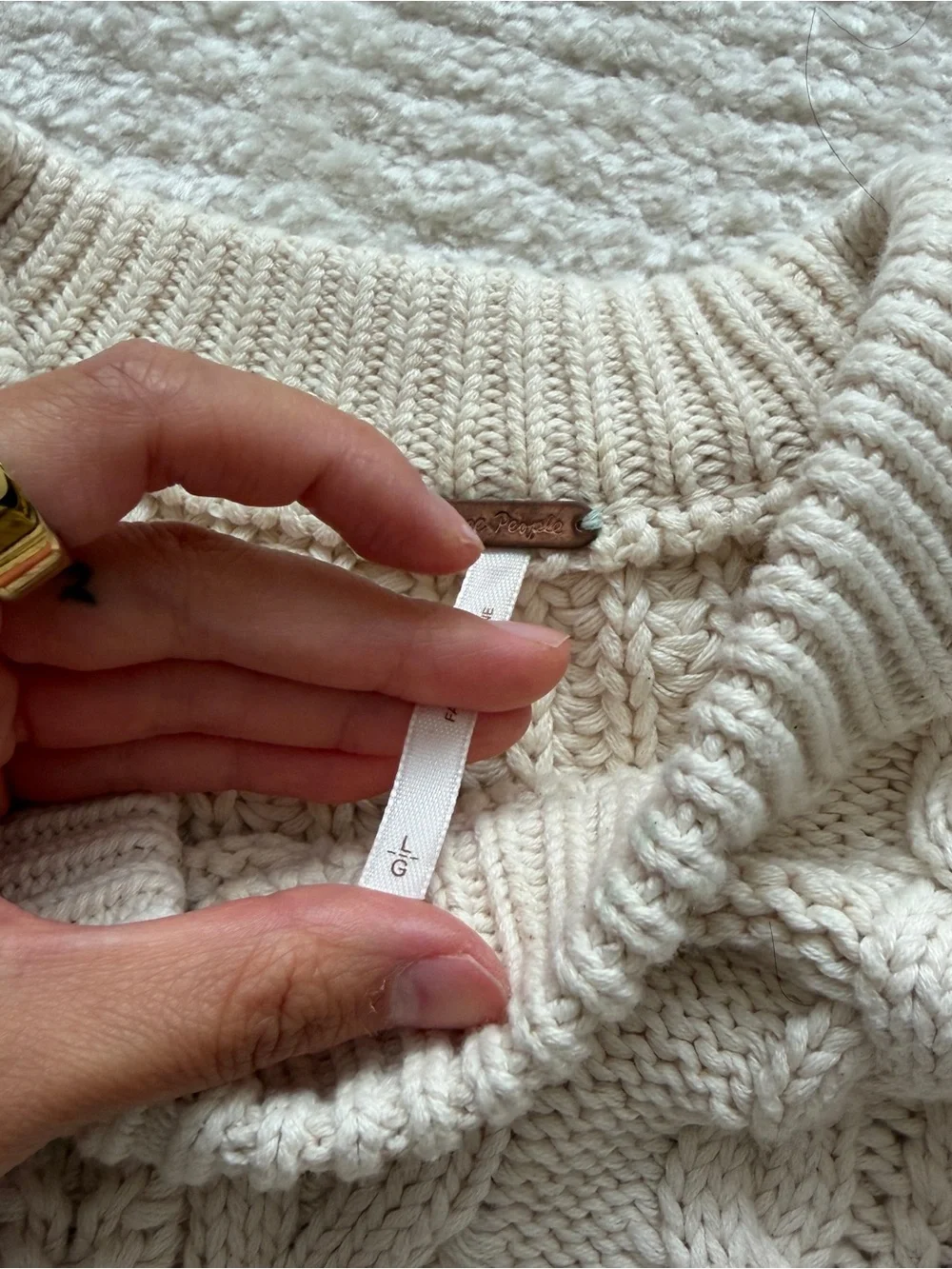 free people frankie cable knit sweater